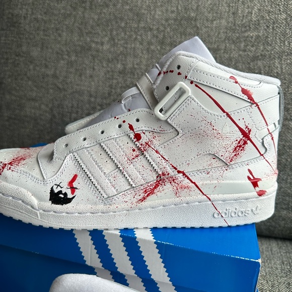 Adidas Originals X Hand Painted God Of War Shoes- US 9.5 & UK 9 - Picture 2 of 13